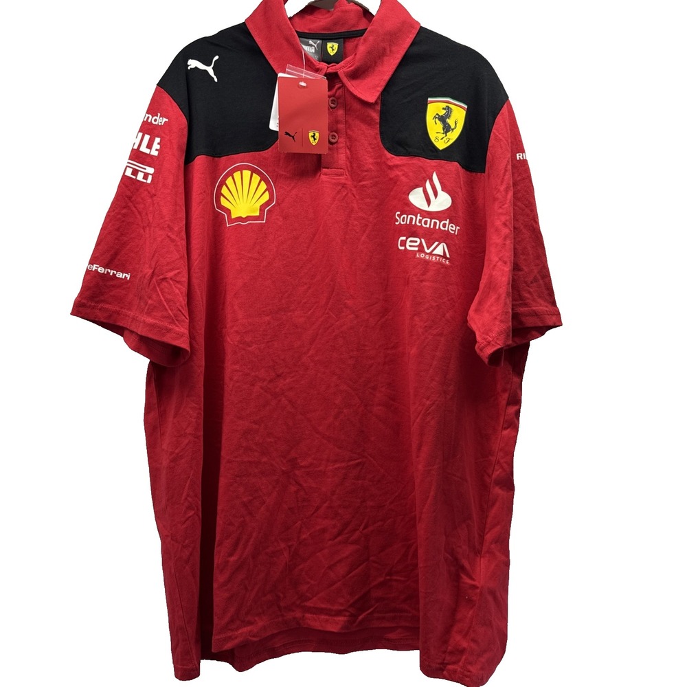 Puma | Shirts | Puma Mens Car Shirt Xl Red Yellow Shell Aws Nwt